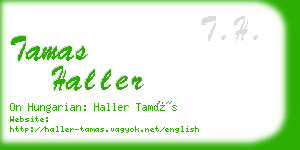 tamas haller business card